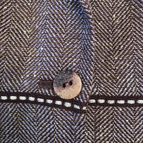 Coldwater Creek Shimmer Herringbone Blazer Jacket NEW Womens Size 14 Large Gift - Picture 8 of 12
